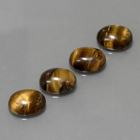 Pedras preciosas de tiger's eye marrom natural de  ct, corte oval, opaco