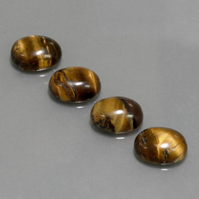 Pedras preciosas de tiger's eye marrom natural de  ct, corte oval, opaco