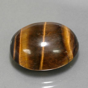 Tiger's eye marrom natural 21,35ct, corte oval, opaco