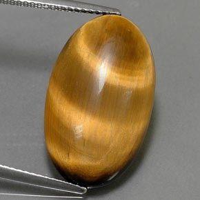 Tiger's eye marrom natural 11,94ct, corte oval, opaco