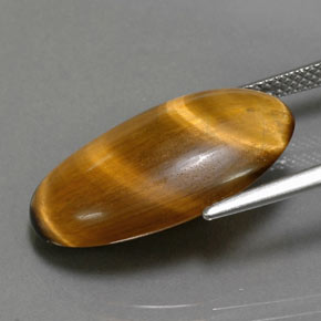Tiger's eye marrom natural 11,94ct, corte oval, opaco