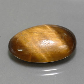 Tiger's eye marrom natural 13,32ct, corte oval, opaco