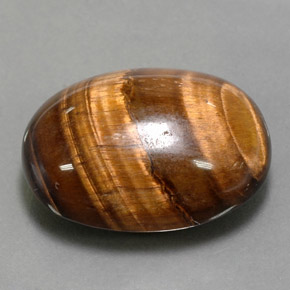 Tiger's eye marrom natural 24,80ct, corte oval, opaco