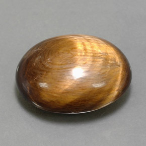 Tiger's eye amarelo natural 14,06ct, corte oval, opaco