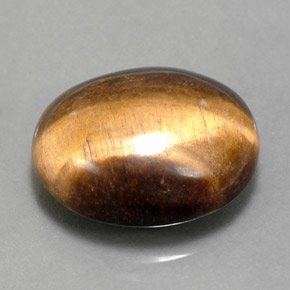 Tiger's eye marrom natural 14,18ct, corte oval, opaco