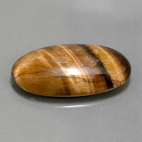 Tiger's eye marrom natural 11,79ct, corte oval, opaco