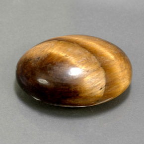 Tiger's eye marrom natural 12,39ct, corte oval, opaco