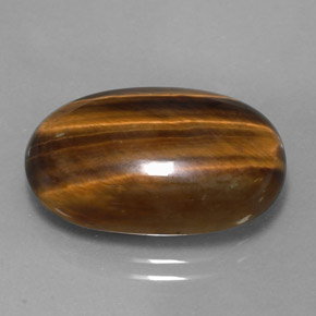 Tiger's eye marrom natural 14,42ct, corte oval, opaco