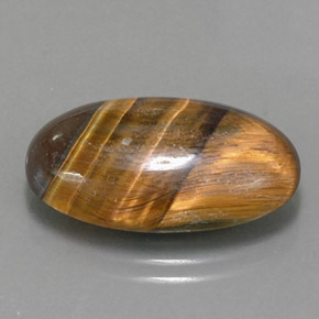 Tiger's eye marrom natural 13,07ct, corte oval, opaco