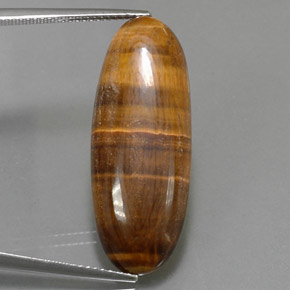 Tiger's eye marrom natural 18,16ct, corte oval, opaco