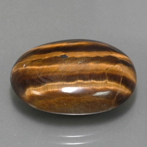 Tiger's eye marrom natural 25,04ct, corte oval, opaco