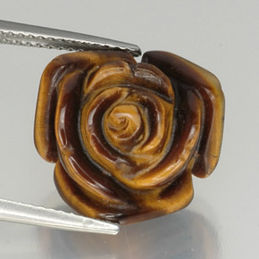 Tiger's eye preto natural 11,96ct, forma extravagante, opaco