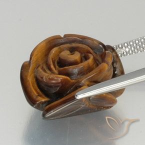 Olho de Tigre Marrom Quente Natural 12.17ct, Chique, Opaco