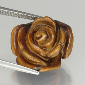 Tiger's eye marrom natural 12,16ct, forma extravagante, opaco