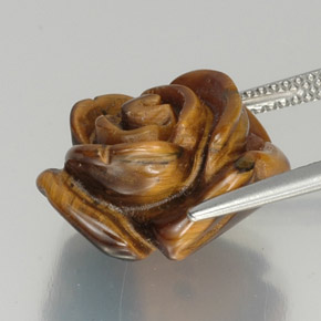 Tiger's eye marrom natural 12,16ct, forma extravagante, opaco