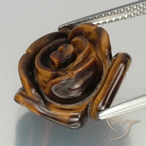 Olho de Tigre Castanho médio-escuro Natural 12.11ct, Chique, Opaco