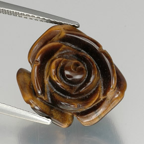 Tiger's eye marrom natural 12,19ct, forma extravagante, opaco