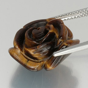 Tiger's eye marrom natural 12,19ct, forma extravagante, opaco