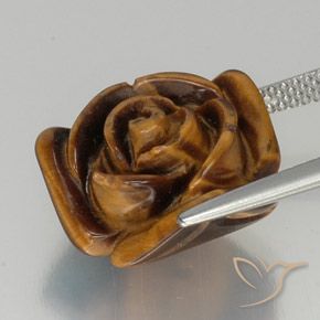 Olho de Tigre Castanho médio Natural 11.36ct, Chique, Opaco