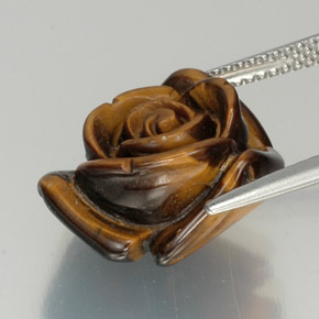 Tiger's eye marrom natural 11,57ct, forma extravagante, opaco
