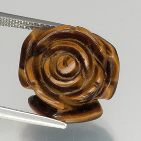 Tiger's eye marrom natural 11,77ct, forma extravagante, opaco