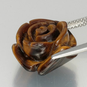 Tiger's eye marrom natural 11,77ct, forma extravagante, opaco