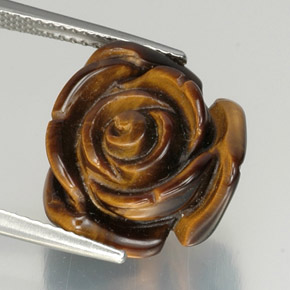 Tiger's eye marrom natural 12,51ct, forma extravagante, opaco