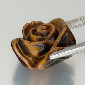 Tiger's eye marrom natural 12,51ct, forma extravagante, opaco