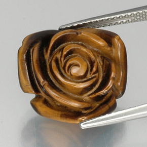 Tiger's eye marrom natural 12,07ct, forma extravagante, opaco