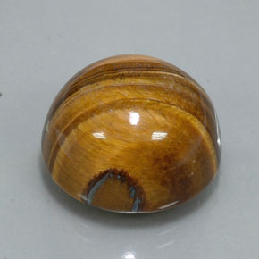 Tiger's eye marrom natural 36,26ct, corte redondo, opaco