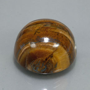 Tiger's eye marrom natural 39,32ct, corte redondo, opaco