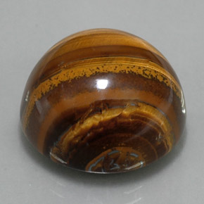 Tiger's eye marrom natural 36,33ct, corte redondo, opaco