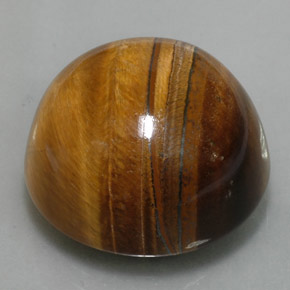 Tiger's eye marrom natural 36,05ct, corte redondo, opaco
