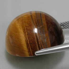 Tiger's eye marrom natural 36,05ct, corte redondo, opaco