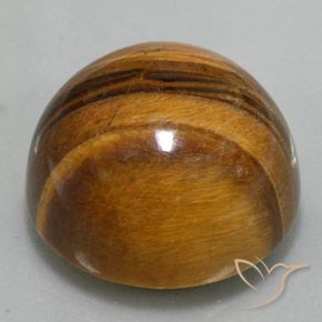 Olho de Tigre Castanho médio Natural 36.73ct, Redondo, Opaco