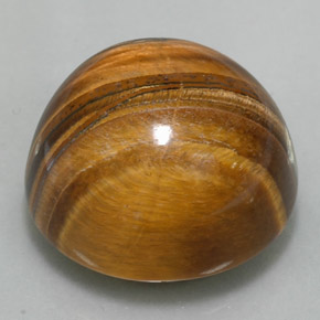 Tiger's eye marrom natural 37,11ct, corte redondo, opaco