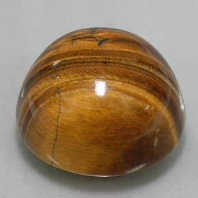 Tiger's eye marrom natural 37,40ct, corte redondo, opaco