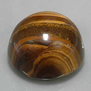 Tiger's eye marrom natural 36,02ct, corte redondo, opaco