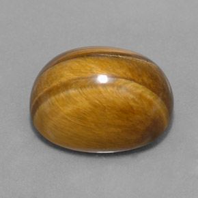 Tiger's eye marrom natural 16,78ct, corte oval, opaco