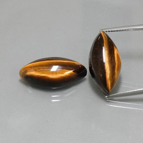 Pedras preciosas de tiger's eye marrom natural de  ct, marquise, opaco