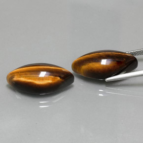 Pedras preciosas de tiger's eye marrom natural de  ct, marquise, opaco