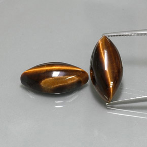 Pedras preciosas de tiger's eye marrom natural de  ct, marquise, opaco