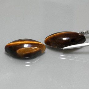 Pedras preciosas de tiger's eye marrom natural de  ct, marquise, opaco