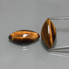 Pedras preciosas de tiger's eye marrom natural de  ct, marquise, opaco