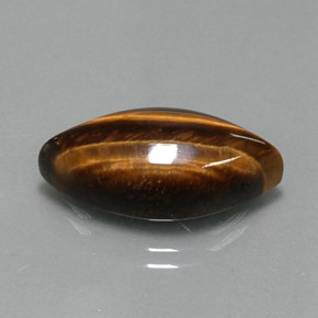 Olho de Tigre Dourado Marrom Natural 9.49ct, Marquesa, Opaco