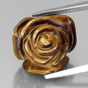Tiger's eye marrom natural 11,36ct, forma extravagante, opaco