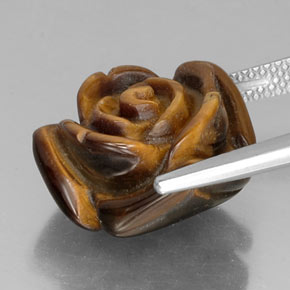 Tiger's eye marrom natural 12,35ct, forma extravagante, opaco