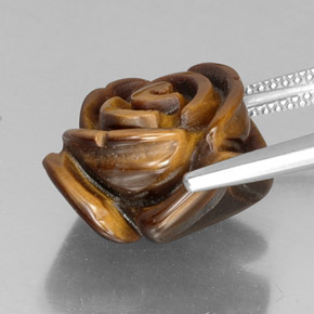 Tiger's eye marrom natural 11,73ct, forma extravagante, opaco