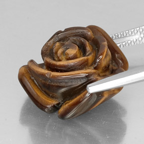 Tiger's eye marrom natural 11,87ct, forma extravagante, opaco