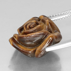 Tiger's eye marrom natural 11,19ct, forma extravagante, opaco